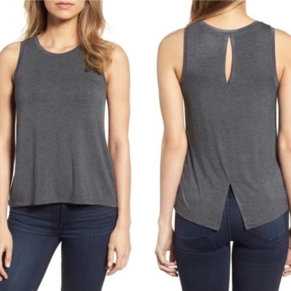 Halogen Gray Tank Top Size Small